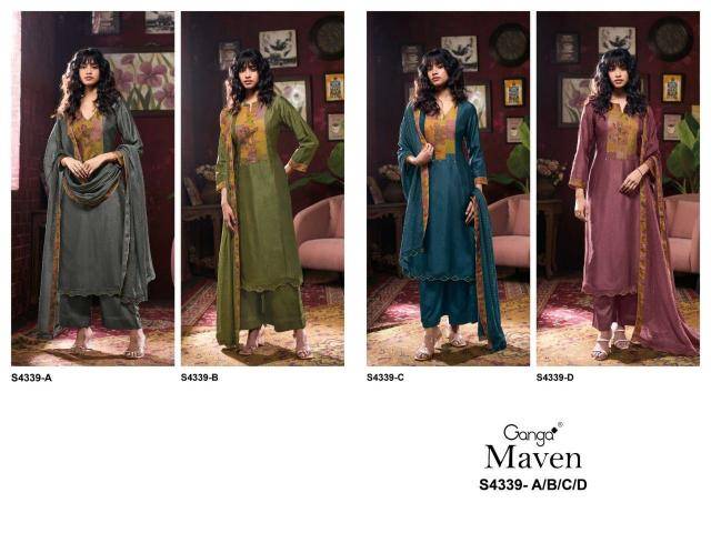 Ganga maven 4339 Bulk dress material suppliers in Kolkata